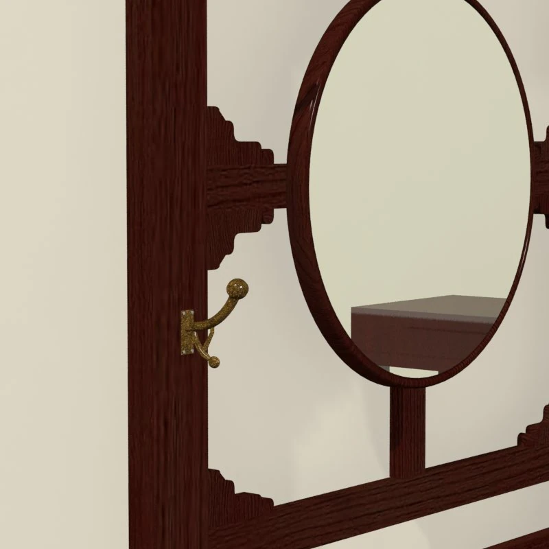 antique hat rack or hall stand 3D Model .c4d .max .obj .3ds .fbx .stl .blend 