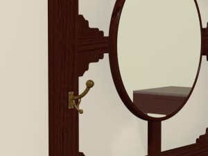 antique hat rack or hall stand 3D मॉडल