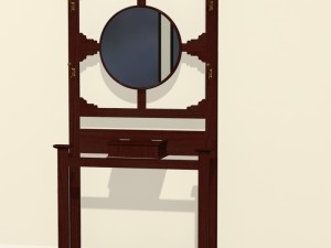 antique hat rack or hall stand 3D Model