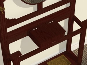 antique hat rack or hall stand 3D Model