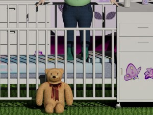 baby room set textures and materials included 3D Модель