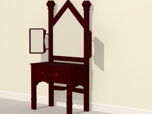 basic dresser table 3D 모델