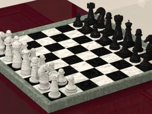 scacchiera con pezzi Modello di stampa 3D