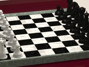 chess board with pieces Model do druku 3D