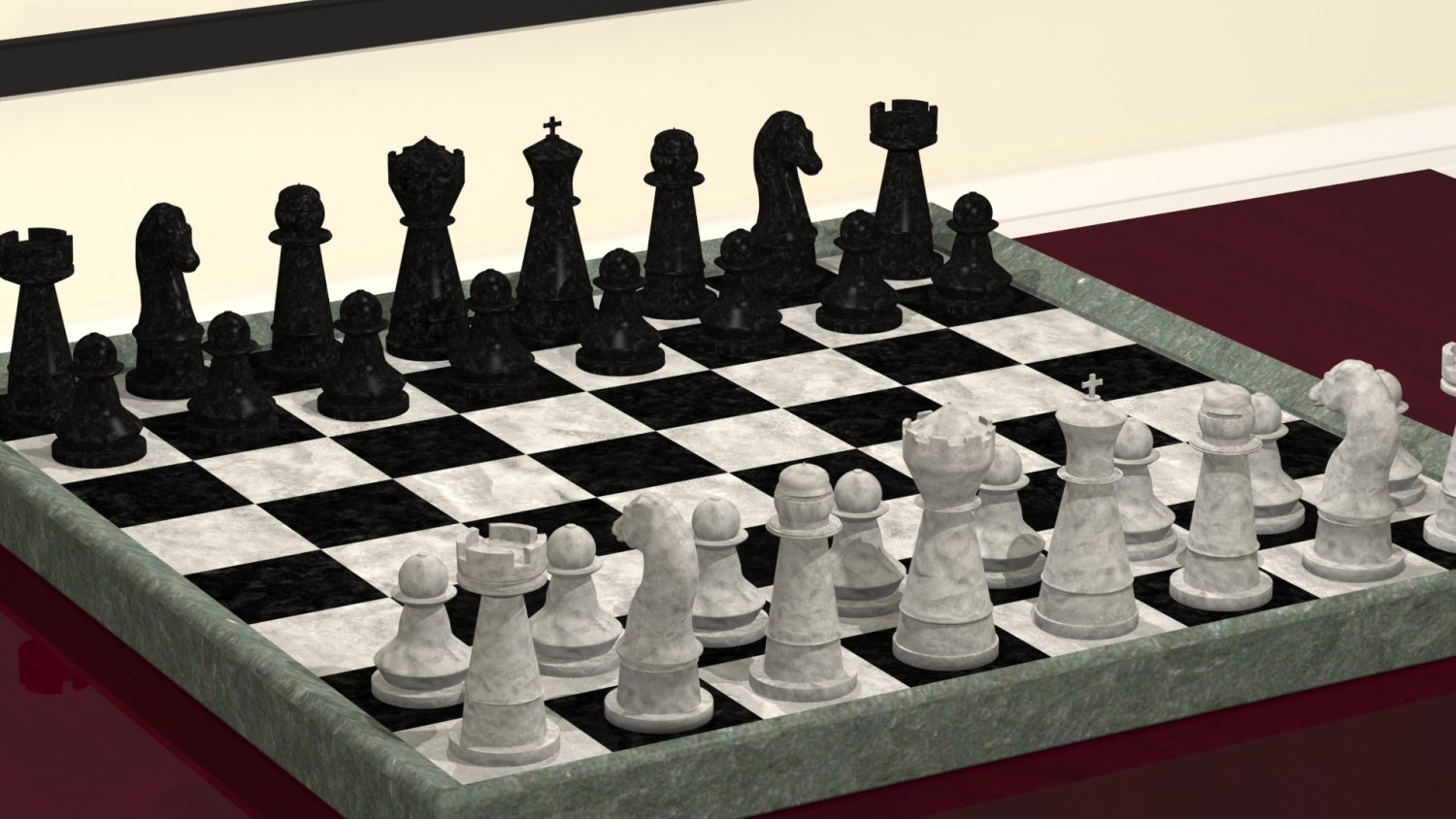 Chess Pieces Board Open Ready To Play 3D Model in Board Games 3DExport