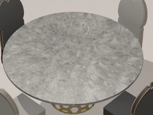 set sala da pranzo disponibile in 4 colori Modello 3D