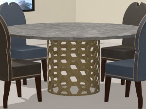 dining room set available in 4 colours 3D Model