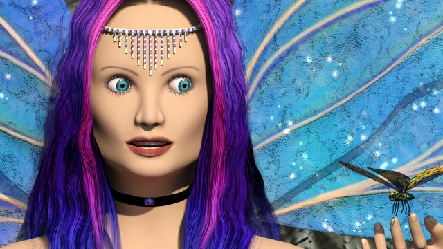 a purple fairys tale 3D 模型 .c4d .max .obj .3ds .fbx .stl .blend 