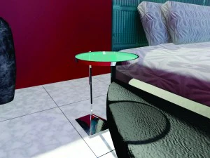 contemporary bed with side tables free 3D Model