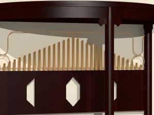 half-moon wall table Model 3D