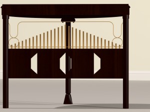 half-moon wall table Model 3D
