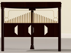 half-moon wall table 3D Model