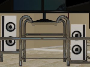 home entertainment system with stand Modèle 3D
