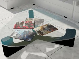 zona giorno contemporanea Modello 3D