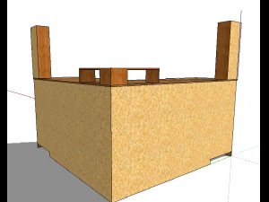 particleboard corner office table 3D Model