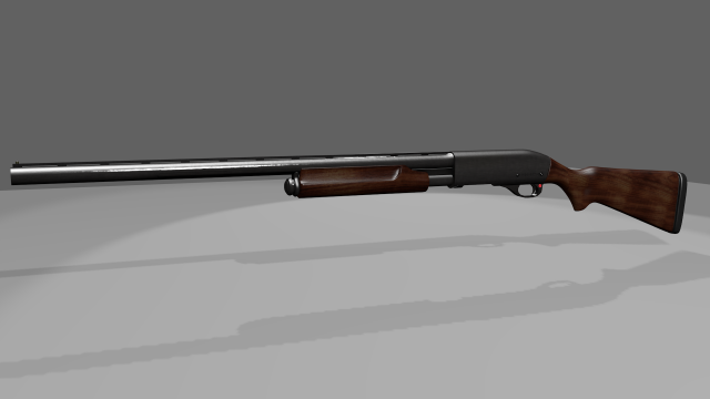 remington shotgun 3D Модель .c4d .max .obj .3ds .fbx .stl .blend 