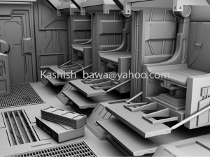 spaceship interior 3Dモデル