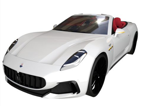 Maserati GranCabrio Trofeo 2024 Low-poly Generic Low-poly 3D 3Dモデル