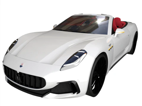 Maserati GranCabrio Trofeo 2024 Low-poly G&eacute;n&eacute;rique Low-poly mod&egrave;le 3D Modèle 3D