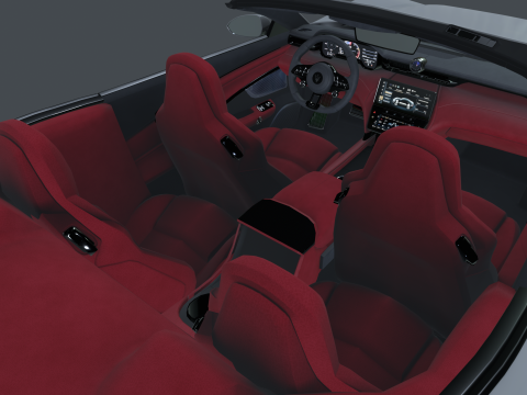 Maserati GranCabrio Trofeo 2024 Low-poly Generic Low-poly 3D Model 3D