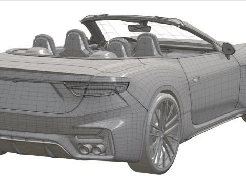 Maserati GranCabrio Trofeo 2024 Low-poly Generic Low-poly 3D Model 3D