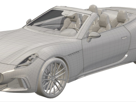 Maserati GranCabrio Trofeo 2024 Low-poly Generic Low-poly 3D Model 3D