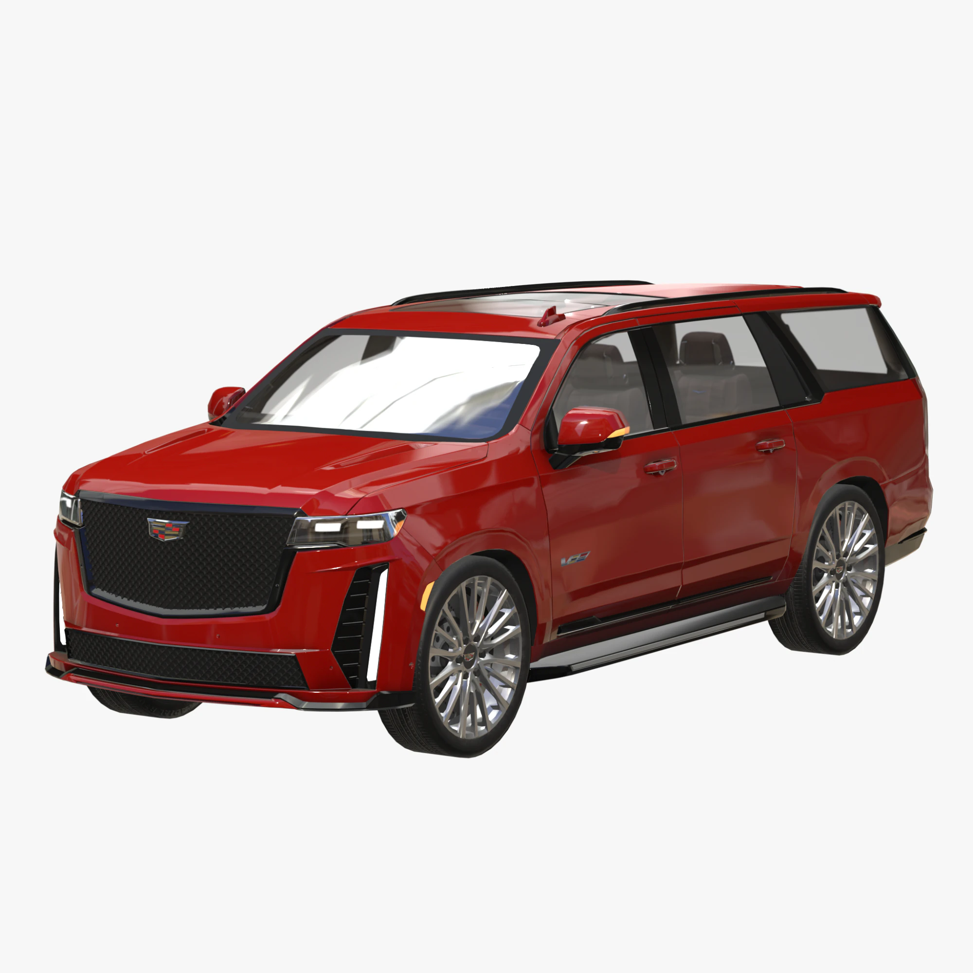 Cadillac Escalade V 2023 3D Model .c4d .max .obj .3ds .fbx .stl .blend 