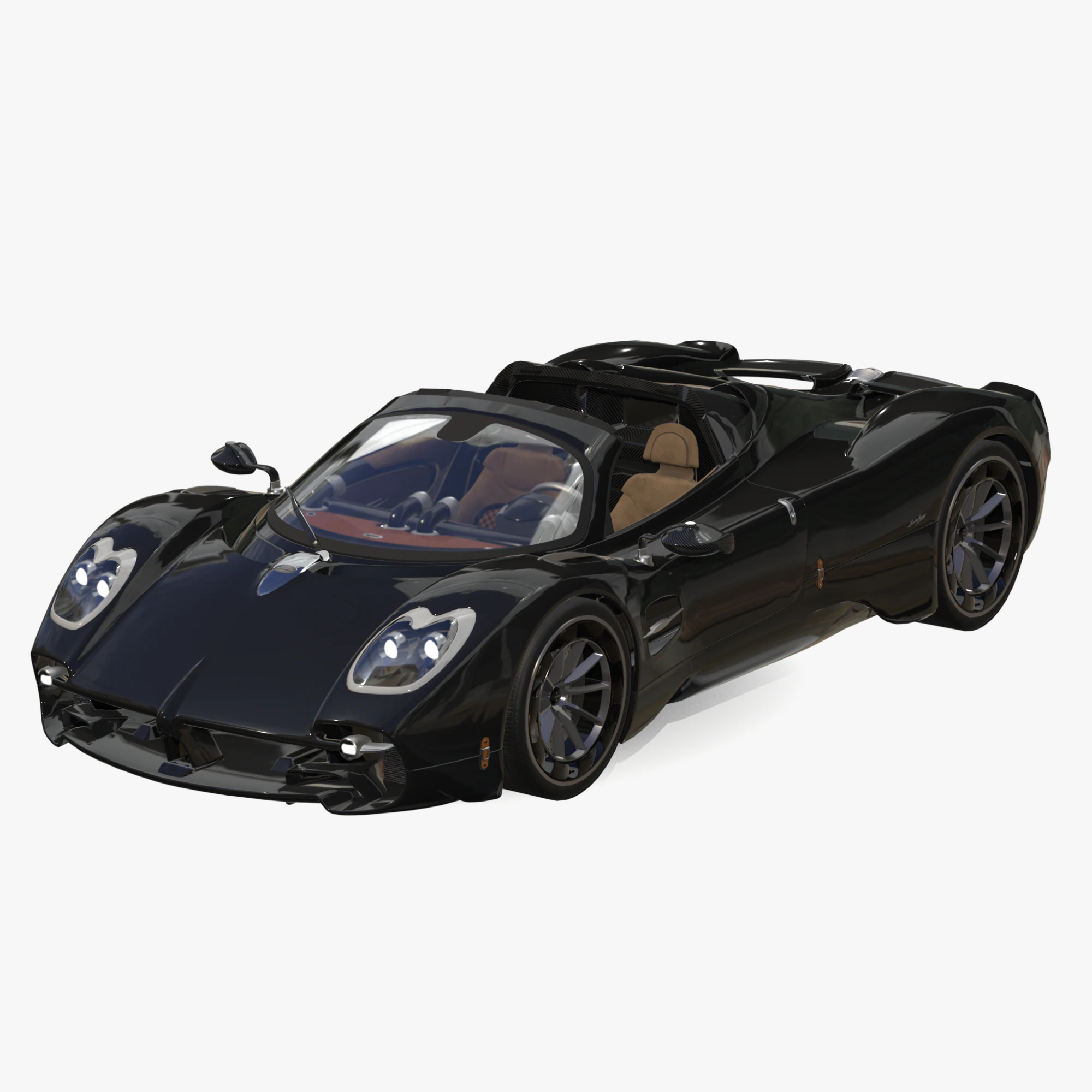Pagani &Uuml;topya Roadster 2024 2025 3D Model .c4d .max .obj .3ds .fbx .stl .blend 