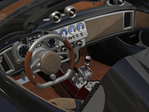 Pagani &Uuml;topya Roadster 2024 2025 3D Model