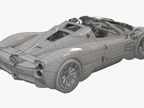 Pagani &Uuml;topya Roadster 2024 2025 3D Model