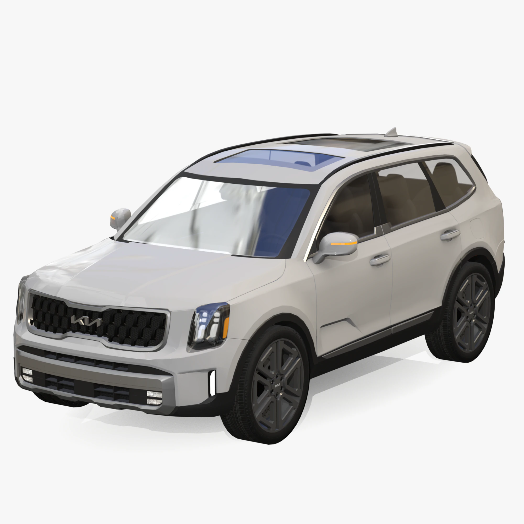 Kia Telluride 2024 3D Model .c4d .max .obj .3ds .fbx .stl .blend 