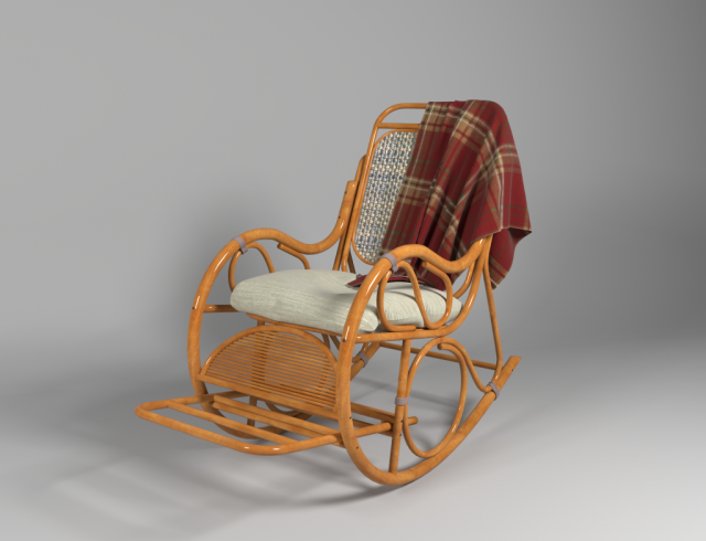 rocking chair 3D 模型 .c4d .max .obj .3ds .fbx .stl .blend 