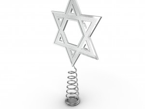 star of david tree topper Modelo 3D