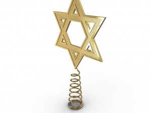 star of david tree topper Modelo 3D