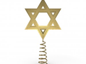 star of david tree topper Modelo 3D