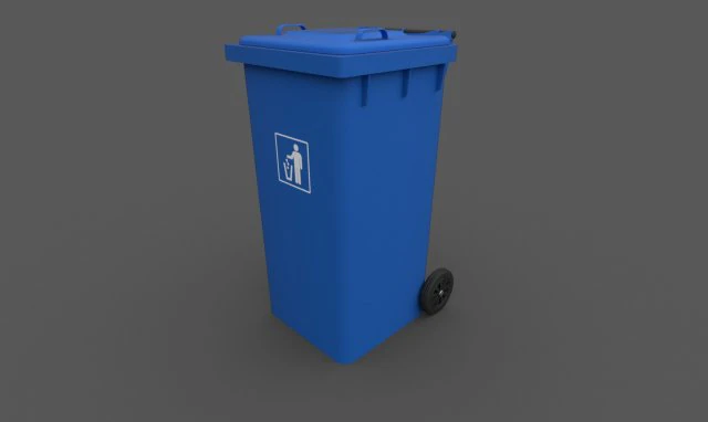 lixeira Modelo 3D .c4d .max .obj .3ds .fbx .stl .blend 