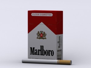 marlboro cigarette box Model 3D