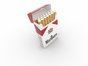marlboro cigarette box Model 3D