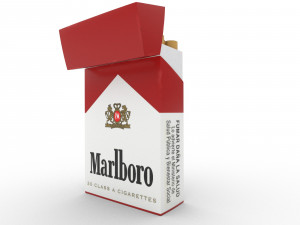 marlboro cigarette box Model 3D