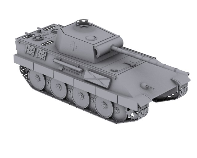 german tank panzerkampfwagen v panther 3Dモデル .c4d .max .obj .3ds .fbx .stl .blend 