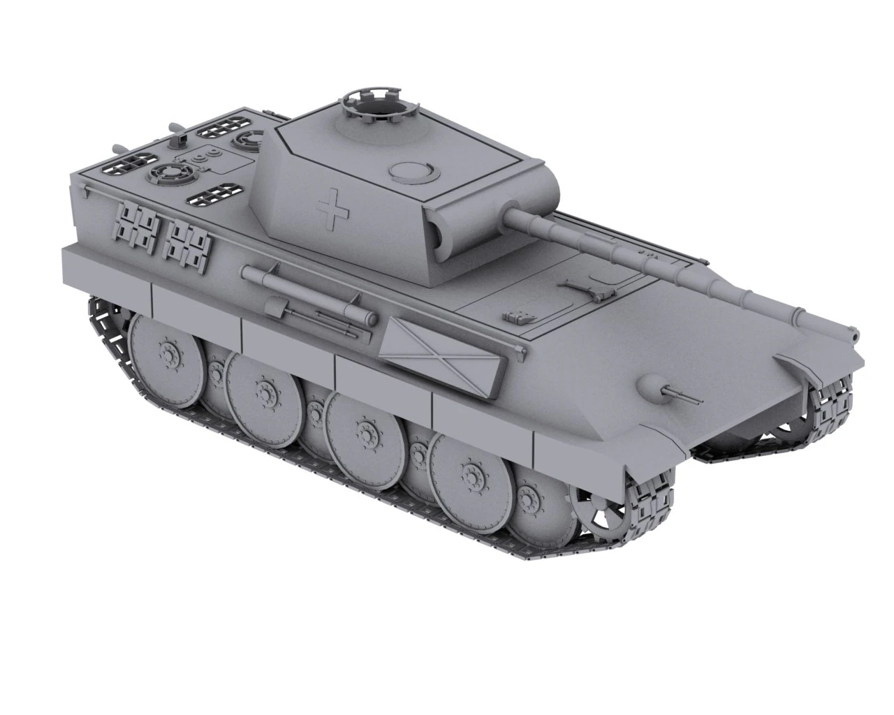 german tank panzerkampfwagen v panther 3D Model .c4d .max .obj .3ds .fbx .stl .blend 