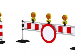 barreira de trânsito Modelo 3D