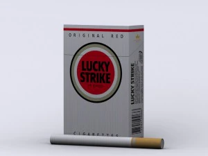 caja de cigarrillos lucky strike Modelo 3D