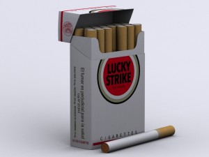 lucky strike cigarettes box 3D मॉडल