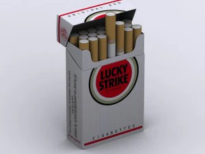 lucky strike cigarettes box 3D Model