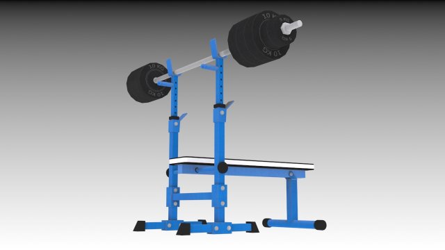 weightlifting bench 3D 모델 .c4d .max .obj .3ds .fbx .stl .blend 