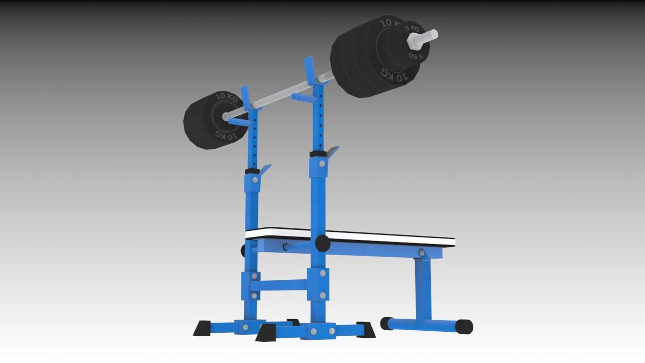 weightlifting bench 3D Model .c4d .max .obj .3ds .fbx .stl .blend