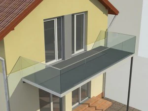 balcony and railing 3D Model