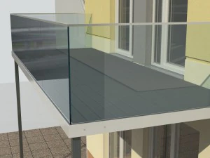 balcony and railing 3D Model