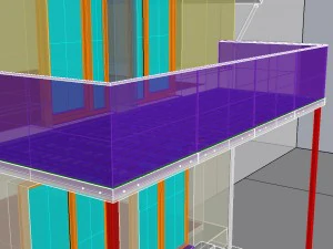 balcony and railing 3D Model